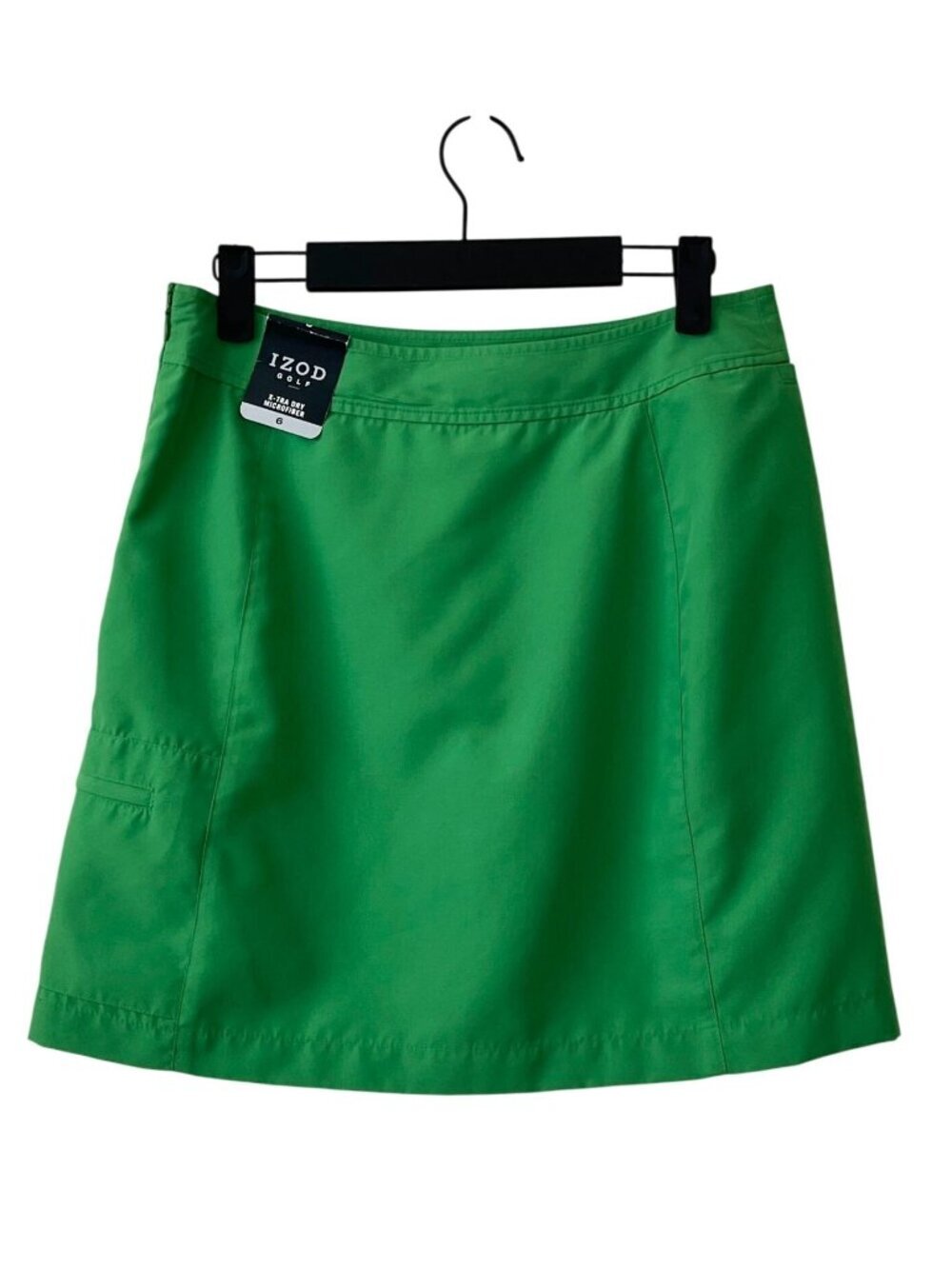 IZOD Golf Bright Green Skort Size 6 Extra Dry Microfiber Athletic Skirt - Picture 3 of 6